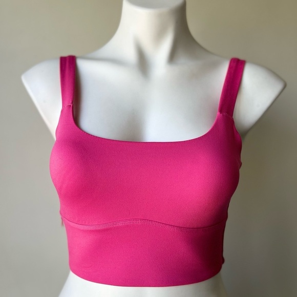 Sincerely Jules Cross Back Stash Pocket Active Crop Top, Pink XS - Picture 2 of 8